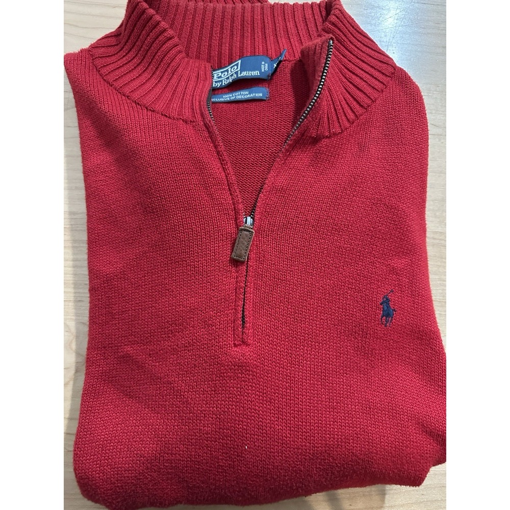 Polo Ralph Lauren Men's Cotton Pullover Sweater Size XXL Quarter Zip